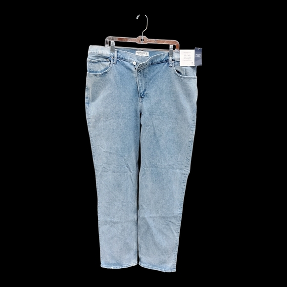 Abercrombie & Fitch Men's The 90s Straight Ultra Hi Rise Jeans Light Blue 35/18L - Picture 2 of 10